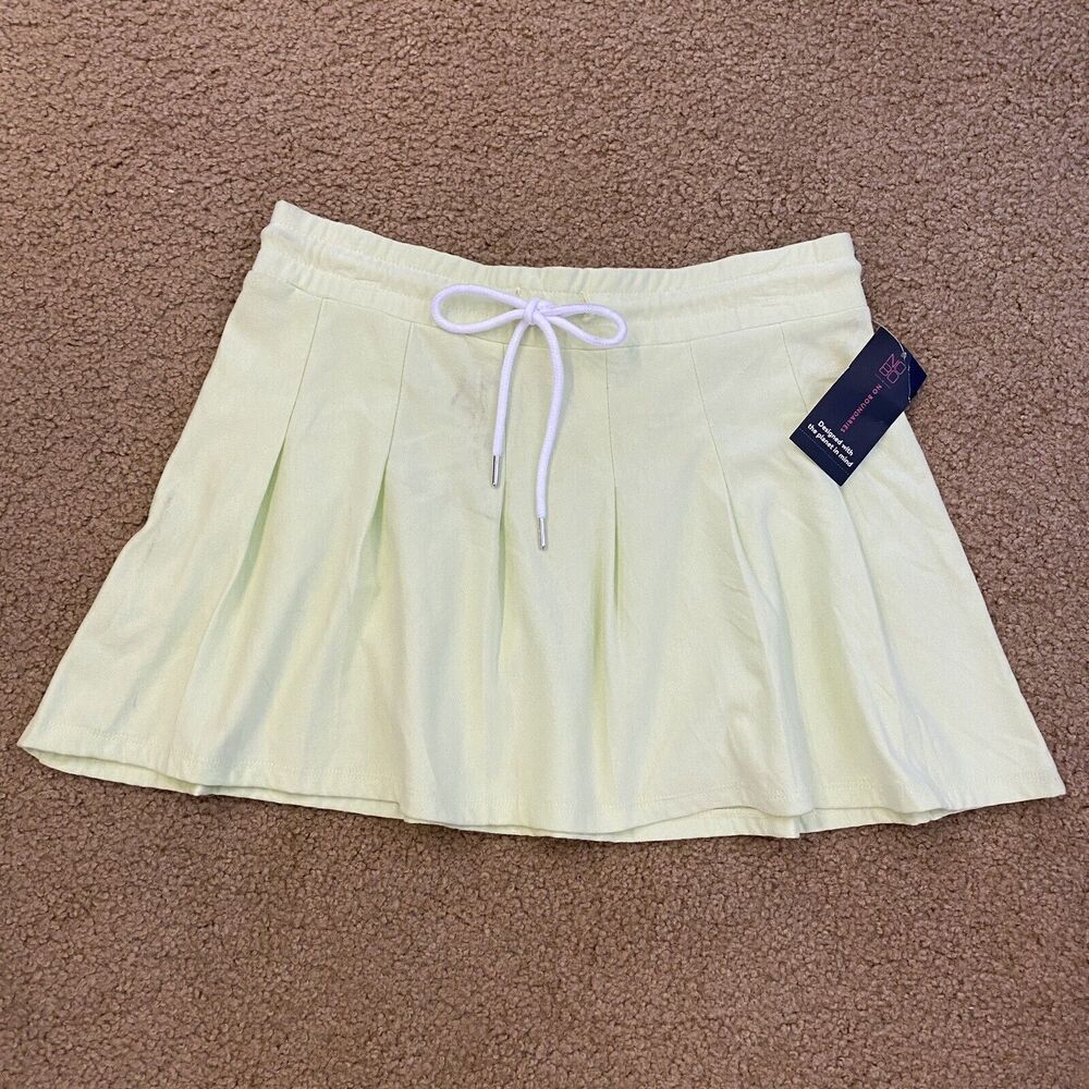 No Boundaries NOBO Women's Apple Green Pleated Pickleball Tennis Skirt M Vintage